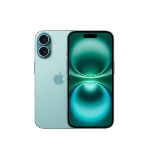 iphone 16 128 gb: 5g mobile phone with camera control, a18 chip and a big boost in battery life. works with airpods; teal